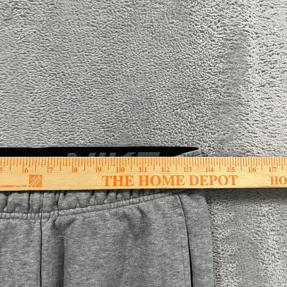 Nike Dri Fit Jogger Pants Men Small Gray Cotton Fleece Lined Tapered Leg Fitness